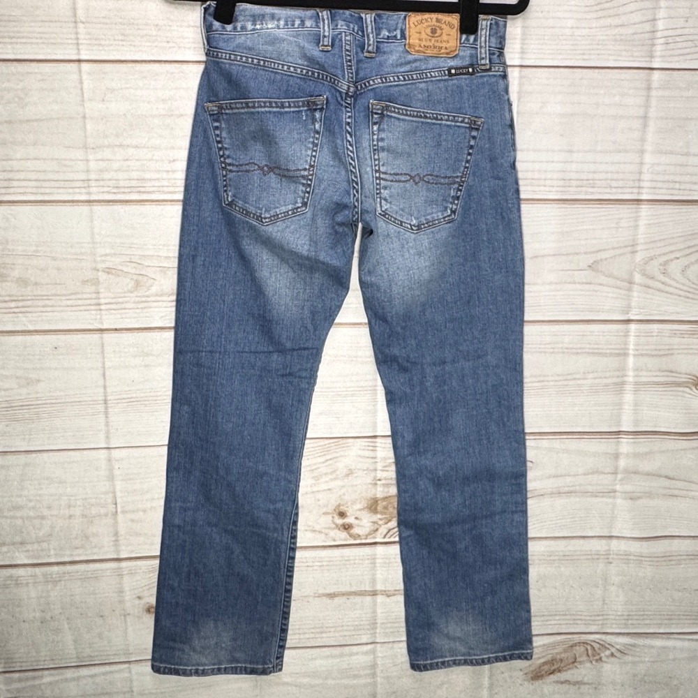 Lucky Brand 221 Y2K Original Straight Womens Jeans 28x30 Medium Wash Blue Denim - Picture 2 of 12